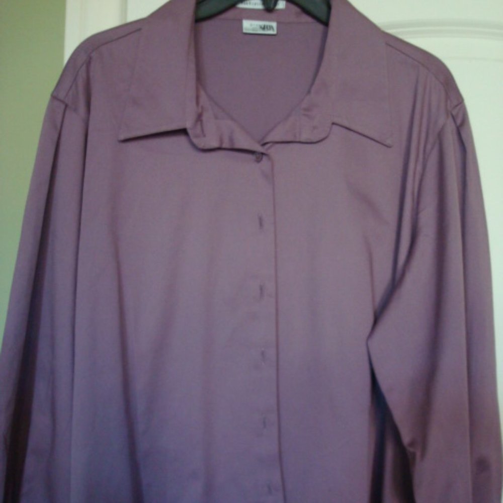 NWT VAN HEUSEN MULBERRY BLOUSE XXL